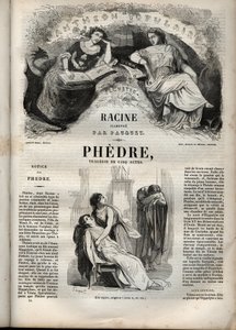 Phedre, door Jean Racine (1639-1699) - gravure in 