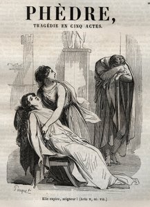 Phedre, door Jean Racine (1639-1699) - gravure in 