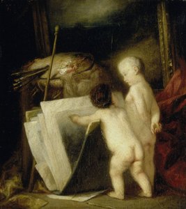 De kleine kunstliefhebbers door Hippolyte Michaud