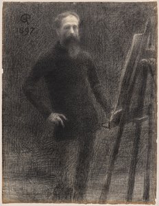 Zelfportret aan de ezel