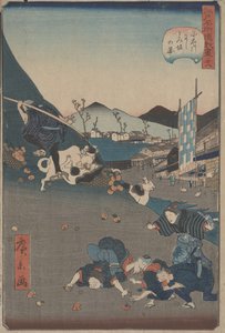 Zicht op Nishitoisaka in Koishikawa, c.1860