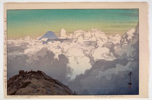 Vanaf de top van Komagatake, uit de serie De Zuidelijke Japanse Alpen