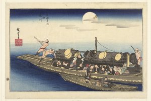 De Yodo rivier door Hiroshige (I) , Utagawa