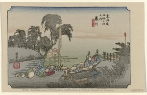 Fujikawa door Hiroshige (I) , Utagawa