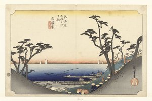 Shirasuka, bergafwaarts door Hiroshige (I) , Utagawa