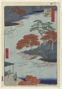 Tempelgronden van het Akiba heiligdom te Ukiji door Hiroshige (I) , Utagawa