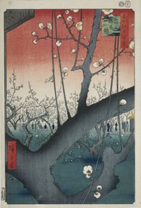 De pruimentuin bij het Kameido-heiligdom