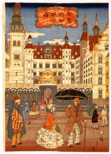 Beeld van het Amerikaanse Leven, uit Illustrated London News door Hiroshige Utagawa