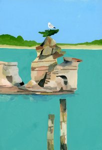 Rustende meeuw door Hiroyuki Izutsu