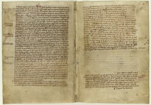 Verzen over Magna Carta in de Kroniek van Melrose Abbey door Historical Document