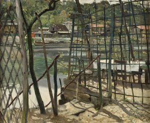 Landschap van Meudon, Frankrijk door Hjalmer Eilif Emanuel Peterssen