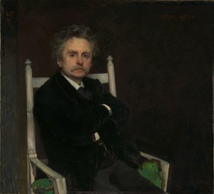 Portret van de Componist Edvard Grieg door Hjalmer Eilif Emanuel Peterssen