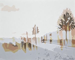 Mellow, 2024 (olieverf op doek) door Holly Boruck