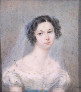 Miniatuur van Evelina Hanska, 1825 door Holz von Sowgen