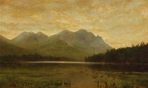 Bovenste Ausable-meer, 1868 door Homer Dodge Martin
