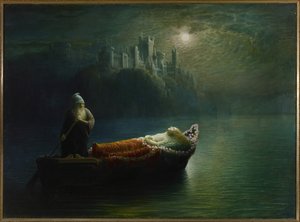 De Dood van Elaine, 1877 door Homer Watson