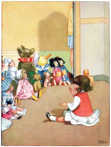 Dorothy vertelt de kinderen een verhaal, illustratie uit 