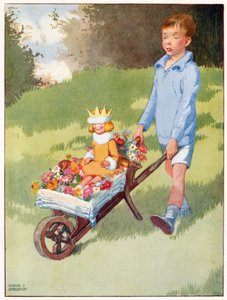 De prinses Celandine reed in een prachtige koets, illustratie uit 