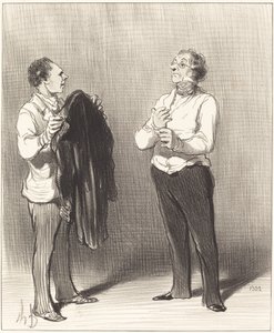 (De bediende) - Meneer zou goed doen... door Honoré Daumier