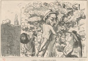 In Asnières door Honoré Daumier