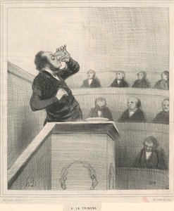 Op het podium door Honoré Daumier