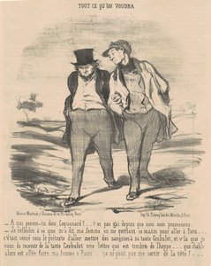 Waar denk je aan, schurk? ... door Honoré Daumier