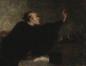 Een procesadvocaat, 1853-1854 door Honoré Daumier