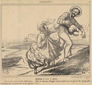 Aanvaring bij het eiland Saint-Denis door Honoré Daumier