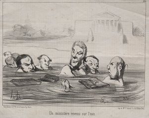 Actualiteiten (Nr. 120): Een minister keert terug naar het water door Honoré Daumier