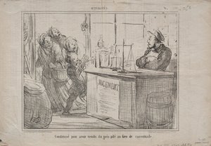 Actualiteiten (Nr. 252): Veroordeeld voor het verkopen van een hoop zand in plaats van vochtige bruine suiker door Honoré Daumier