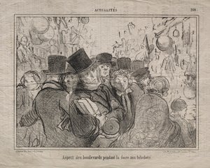 Actualiteiten (nr. 260): Uitzicht op boulevards tijdens een markt voor snuisterijen