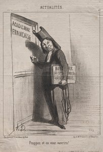 Actualiteiten (Nr. 41): Klop en het zal voor je opengaan! door Honoré Daumier