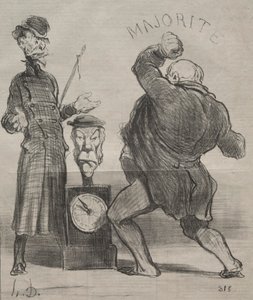 Actualiteiten (plaat 183): Krachtproef door Honoré Daumier