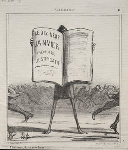 Actualiteiten Nr. 41: Kiezers, in mijn armen!, 1869 door Honoré Daumier