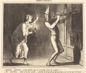 Adélaïde...Adélaïde...het lijkt alsof ik de komeet al zie komen!!... door Honoré Daumier