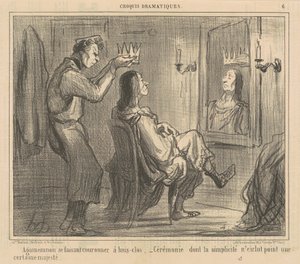Agamemnon wordt in het geheim gekroond door Honoré Daumier