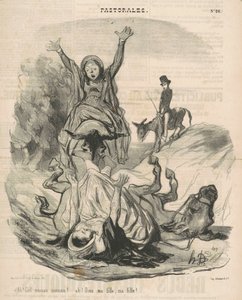 Ah! Hemel mama mama... Ah! God mijn dochter... door Honoré Daumier