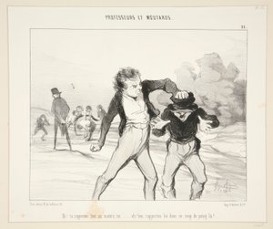 Ah! Jij rapporteert alles aan de meester? - #21 van Professeurs et Moutards door Honoré Daumier