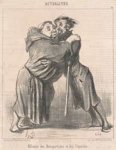 Alliantie van Bonapartisten en Kapucijnen door Honoré Daumier