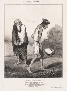 Oude Geschiedenis: Pl. 27, Telemachus Verwoest door Liefde..., 1842 door Honoré Daumier