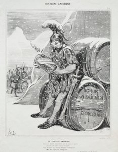 Oude Geschiedenis, plaat 28: De Overtocht van Hannibal door Honoré Daumier