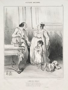 Oude Geschiedenis, plaat 46: De Moeder van de Gracchi door Honoré Daumier