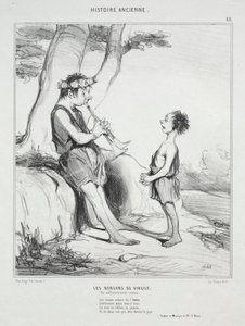 Oude geschiedenis, plaat 48: De herders van Virgil, 31 december 1842 door Honoré Daumier