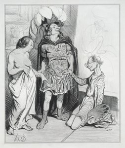 Apelles en Campaste door Honoré Daumier