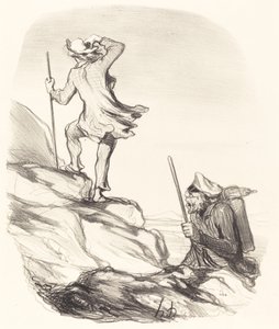 Zie je een beschaafde plek... door Honoré Daumier