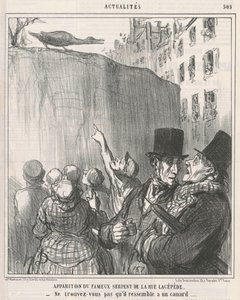 Verschijning van... de slang van de rue Lacépède door Honoré Daumier