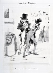 Werk van Honore Daumier (1808-1879). Charivari dateert uit 1840: Serie 