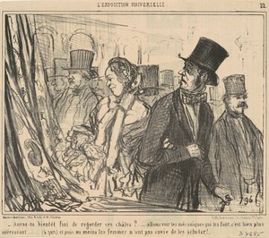 Ben je klaar met het bekijken van die sjaals? door Honoré Daumier