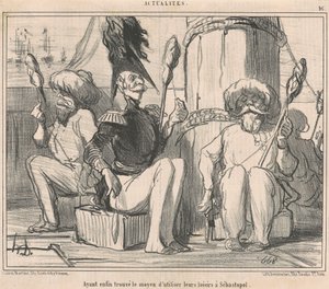 Eindelijk een manier gevonden om hun vrije tijd te benutten! door Honoré Daumier