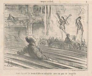 Voelde de behoefte om zich te verfrissen met... door Honoré Daumier